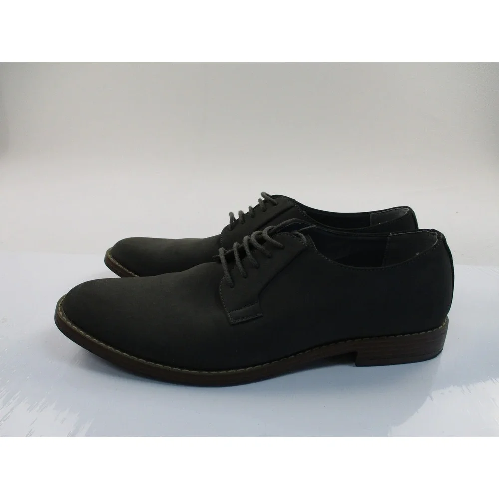 Perry Ellis Dress Shoes Mens 11.5 Gray Portfolio Ultra Foam Lace Up Oxford